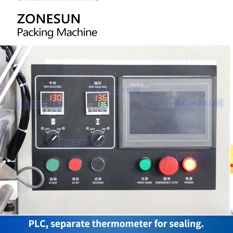 ZONESUN ZS-ZB250S Horizontal Flow Wrapping Machine