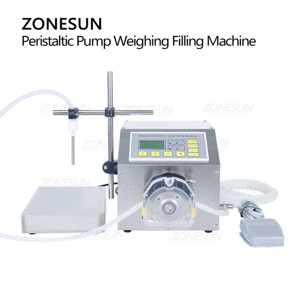 ZONESUN ZS-PP531W 30-6000ml Semi Automatic Peristaltic Pump Liquid Weighing Filling Machine