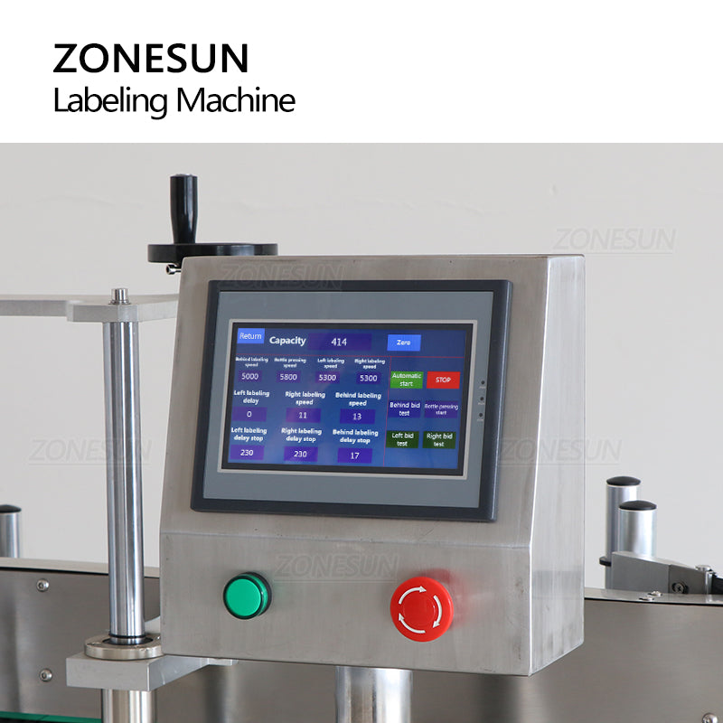 ZONESUN ZS-TB301 Automatic Double Label in Single Side Square Bottle Double Sides Labeling Machine