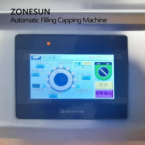 ZONESUN Automatic Penicillin Bottle Peristaltic Pump Liquid Filling And Capping Machine With Cap Feeder