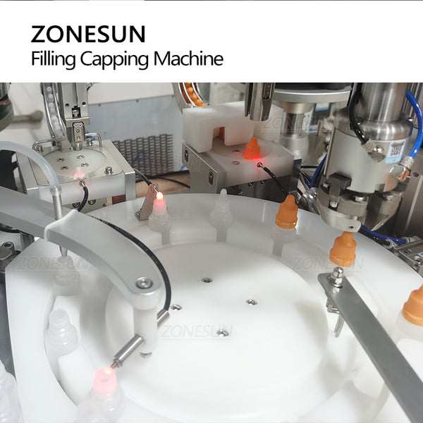 ZONESUN ZS-AFC7-1 Custom Rotary Peristaltic Pump Liquid Filling Capping Machine