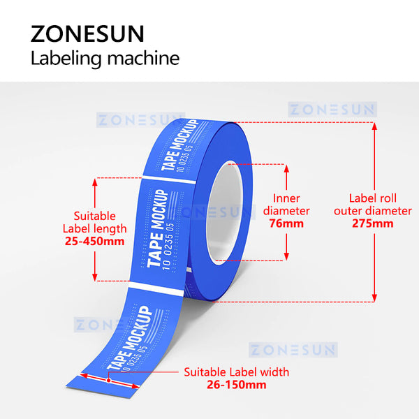ZONESUN ZS-TB130 Single Double Side Round Bottle Labeling Machine