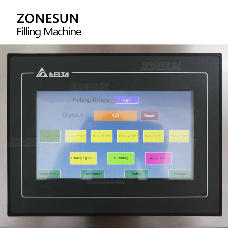 ZONESUN ZS-YTZL8A Automatic 8 Nozzles Vacuum Liquid Filling Machine Gravity Bottle Filler