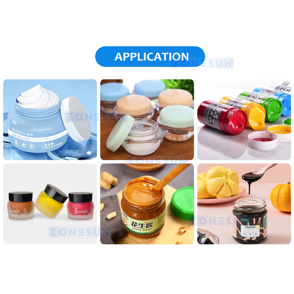 ZONESUN ZS-AFC19 Automatic Rotor Pump Thick Liquid Filling Capping Machine with Vibratory Feeder