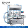 ZONESUN ZS-YT6T-6PX 6 Nozzles Servo Motor Paste Filling Machine With Feeding Pump