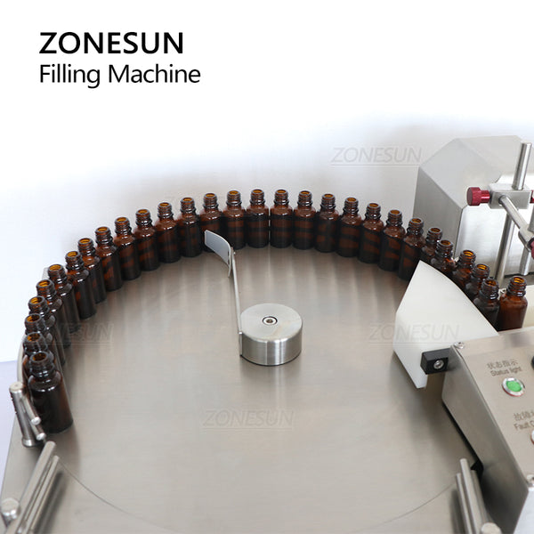 ZONESUN ZS-LPG1 Automatic Ceramic Pump Liquid Filling Machine with Bottle Sorting Unscrambler