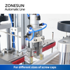 ZONESUN ZS-FAL180X8 4 Heads Piston Pump Liquid Filling Capping Square Bottle Double Sizes Labeling Machine
