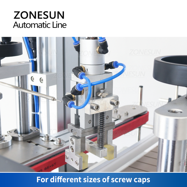 ZONESUN ZS-FAL180X8 4 Heads Piston Pump Liquid Filling Capping Square Bottle Double Sizes Labeling Machine