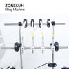 ZONESUN ZS-DTDP4G Automatic 4 Nozzles Diaphragm Pump Liquid Filling Machine With Conveyor
