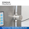 ZONESUN ZS-DTMP1D Single Diving Nozzle Magnetic Pump Liquid Filling Machine With Conveyor