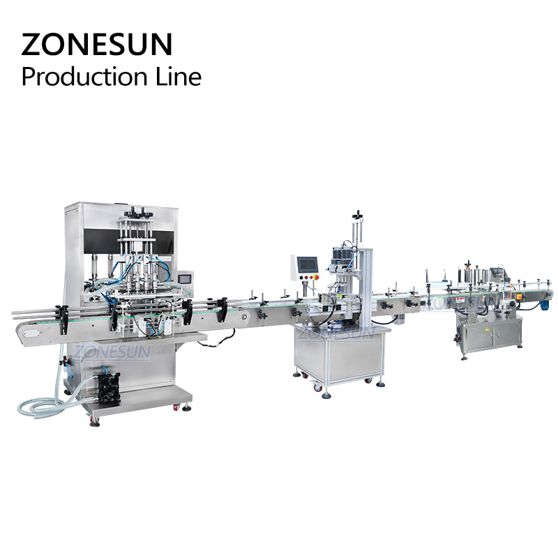ZONESUN ZS-FAL180P6 Servo Liquid Paste Filling Capping And Labeling Machine