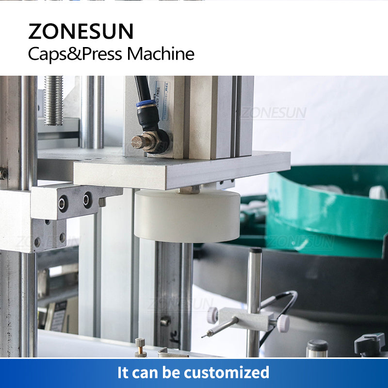 ZONESUN ZS-XG1870G Automatic Cap Pressing Machine With Cap Feeder