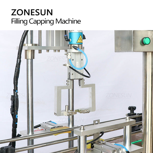 ZONESUN ZS-FAL180A9 Customized 4 Nozzles Paste Liquid Filling and Irregular Bottle Caps Capping Machine Production Line