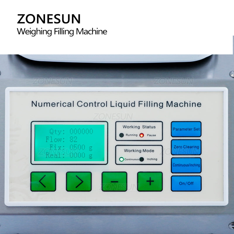ZONESUN ZS-DP611W Semi Automatic Diaphragm Pump Liquid Weighing Filling Machine