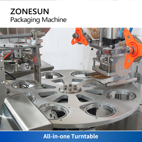 ZONESUN ZS-FS600 Automatic Cup Ice Cream Packaging Machine Paste Filling Sealing Machine