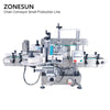 ZONESUN Small Automatic Pneumatic Filling Capping And Flat Labeling  Production Line