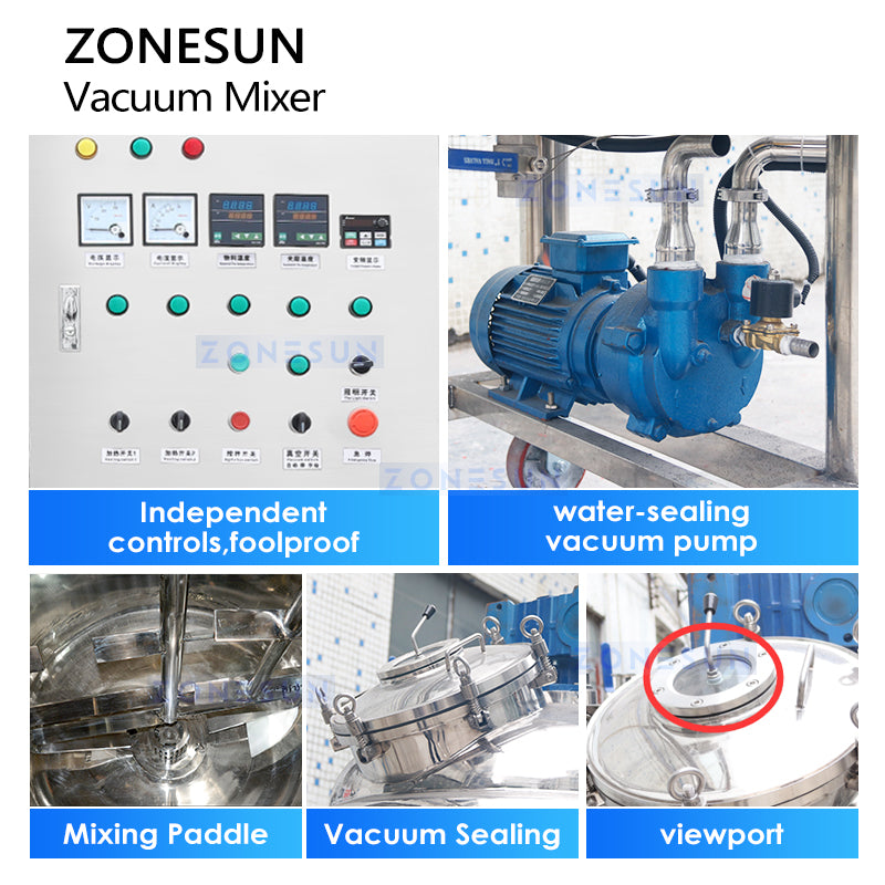 ZONESUN ZS-VM500 Vacuum Heating Mixing Machine