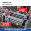 ZONESUN ZS-DTPT2 Automatic Pneumatic Piston Pump Paste Filling Machine with Mixing Tank & Feeding Pump