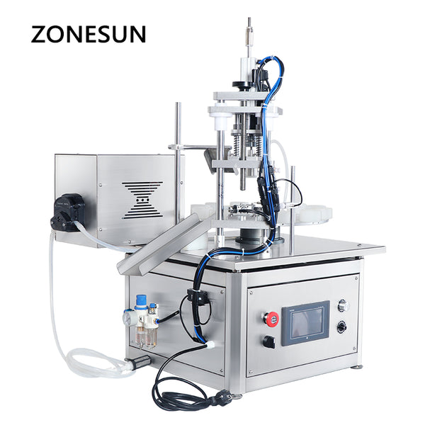 ZONESUN ZS-AFC1P Automatic Peristaltic Pump Liquid Filling Capping Machine