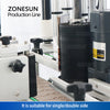 ZONESUN ZS-FAL180X4 4 Diving Nozzles Magnetic Pump Liquid Filling Capping Round Bottle Labeling Production Line