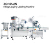 ZONESUN ZS-FAL180Z3 Full-automatic Peristaltic Pump Liquid Filling Capping Labeling Production Line