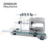 ZONESUN ZS-DTDP4G Automatic 4 Nozzles Diaphragm Pump Liquid Filling Machine With Conveyor