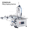 ZONESUN ZS-AFC1S Automatic Magnetic Pump Liquid Filling And Capping Machine with Turntable Conveyor