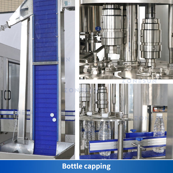 ZONESUN ZS-AFC883 Liquid Bottle Rinsing Filling Capping Production Line