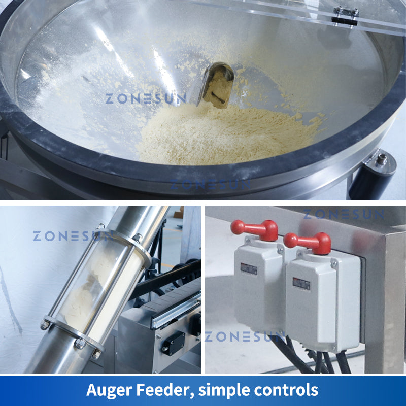 ZONESUN ZS-FM5A Servo Motor Automatic Auger Powder Feeding Filling Machine