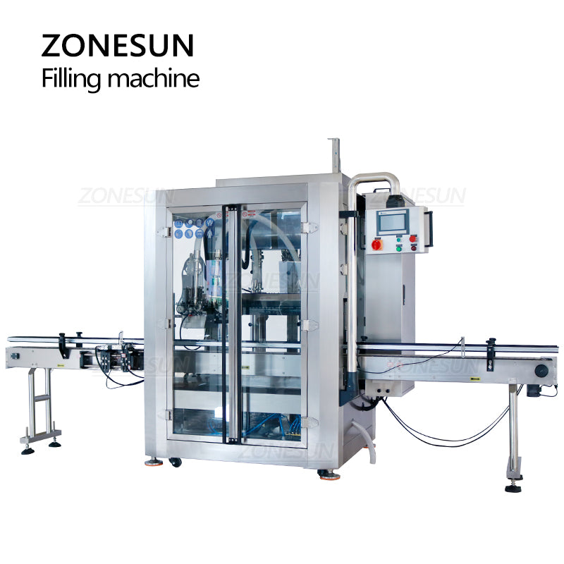 ZONESUN ZS-VTPF2 Automatic Double Tracking Heads Paste Liquid Filling Machine