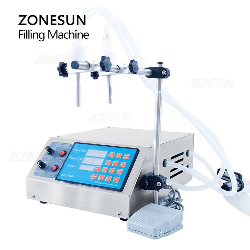 ZONESUN ZS-YTDP2 Electric 2 Nozzles Diaphragm Pump Liquid Filling Machine
