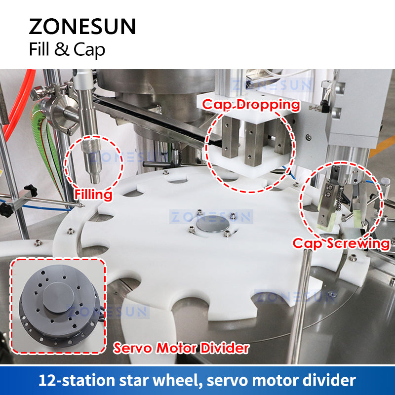 ZONESUN ZS-AFC19 Automatic Rotor Pump Thick Liquid Filling Capping Machine with Vibratory Feeder