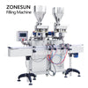 ZONESUN ZS-KL01 2 Nozzles Granule Quantitative Powder Filling Machine With 2 Hopper