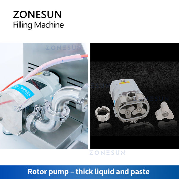 ZONESUN ZS-RPW1 Rotor Pump Paste Filling and Weighing Machine