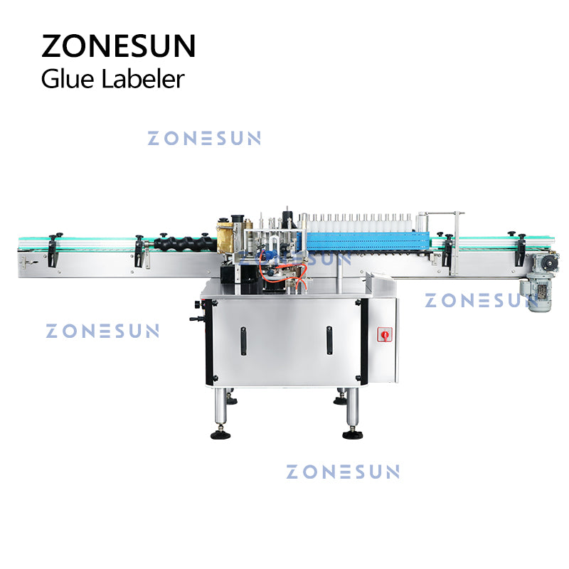 ZONESUN ZS-WGTB01 Automatic Round Bottle Glue Labeling Machine