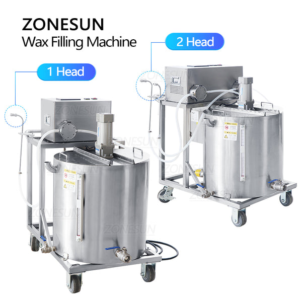 ZONESUN ZS-GTCD Semi Automatic Gear Pump Wax Liquid Filling Melting and Mixing Machine