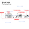 ZONESUN ZS-FAL180Z4 5L Oil Filling Capping Round Flat Bottle Double Labeling Production Line