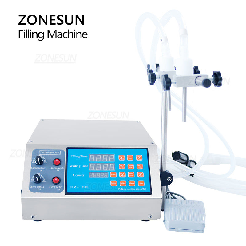 ZONESUN ZS-YTDP2 Electric 2 Nozzles Diaphragm Pump Liquid Filling Machine