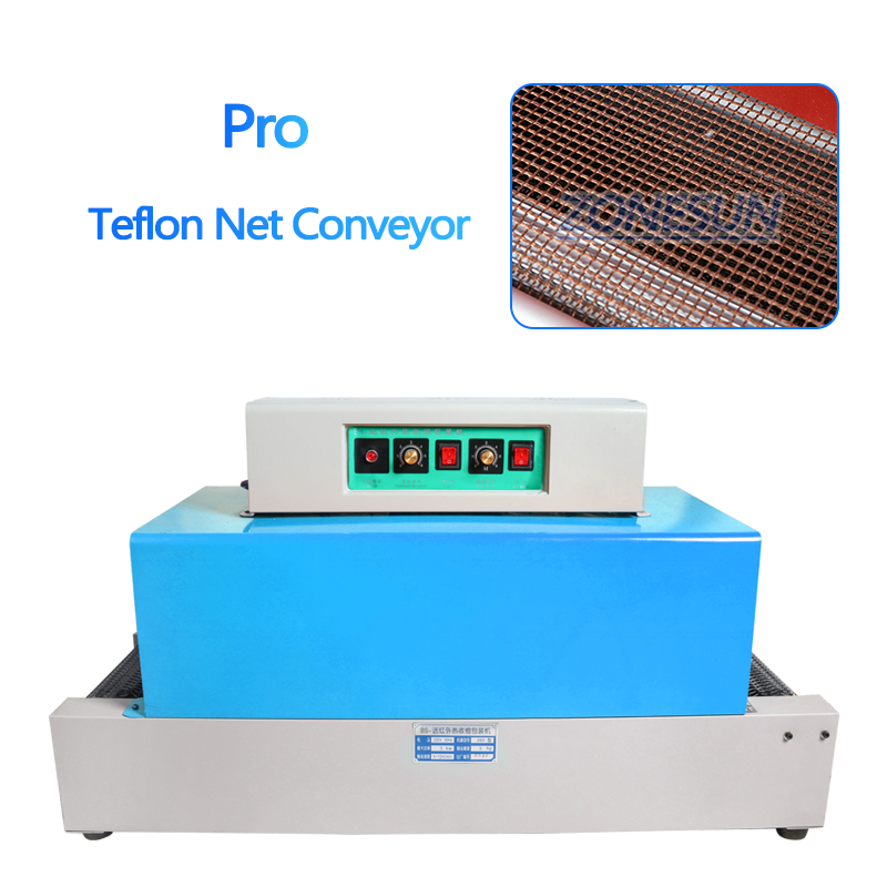 ZONESUN ZS-BS260 Automatic Plastic Film Shrinking Machine - Pro / Teflon mesh conveyor / 110V - Pro / Teflon mesh conveyor / 220V