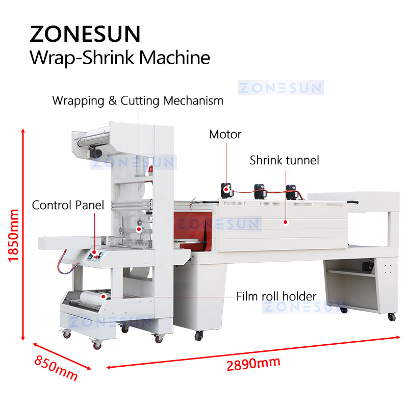 ZONESUN ZS-SPL5 Automatic Sleeve Wrapping Shrinking Machine