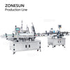 ZONESUN ZS-FAL180A10 Single Nozzle Peristaltic Pump Liquid Filling Cap Feeding Screwing Round Bottle Labeling Production Line