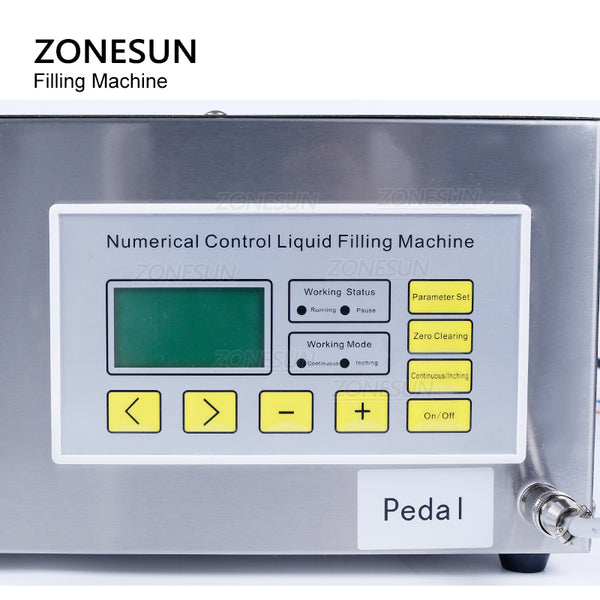 ZONESUN ZS-DP621W Semi automatic Diaphragm Pump Liquid Weighing and Filling Machine