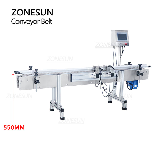 ZONESUN ZS-CB100P 1.9m Automatic Chain Conveyor Belt For Production Line
