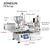 ZONESUN ZS-AFC19 Automatic Rotor Pump Thick Liquid Filling Capping Machine with Vibratory Feeder