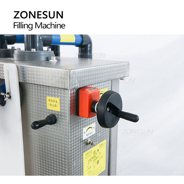 ZONESUN Fully Pneumatic Semi-automatic 2 Nozzles Corrosive Liquid Filling Machine
