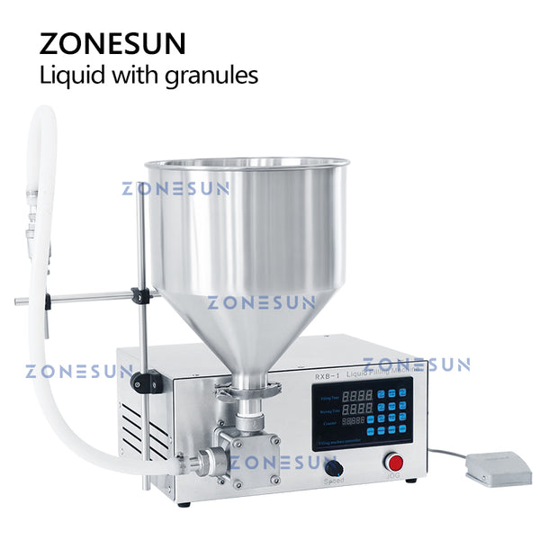 ZONESUN ZS-RXB1 Dual-use Flexible Impeller Pump Particulate Liquid Paste Filling Machine