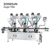 ZONESUN ZS-FM4A Automatic 3 Heads Servo Motor Auger Powder Filling Machine