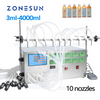 ZONESUN Electric 10 Nozzles Diaphragm Pump Liquid Filling Machine