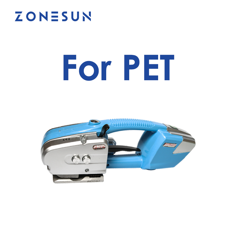 ZONESUN JD16 13-16mm Automatic Battery Power Electric Plastic Strapping Machine - For PET Strap / Standard
