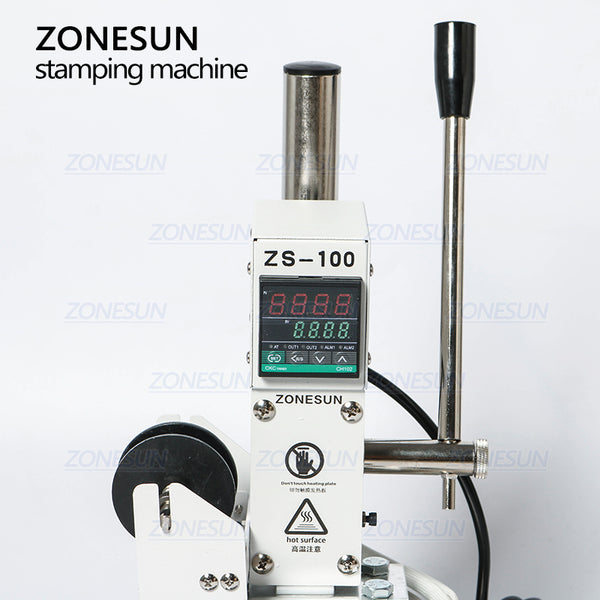 ZONESUN ZS-100A 5x10cm Custom Logo Hot Foil Stamping Machine